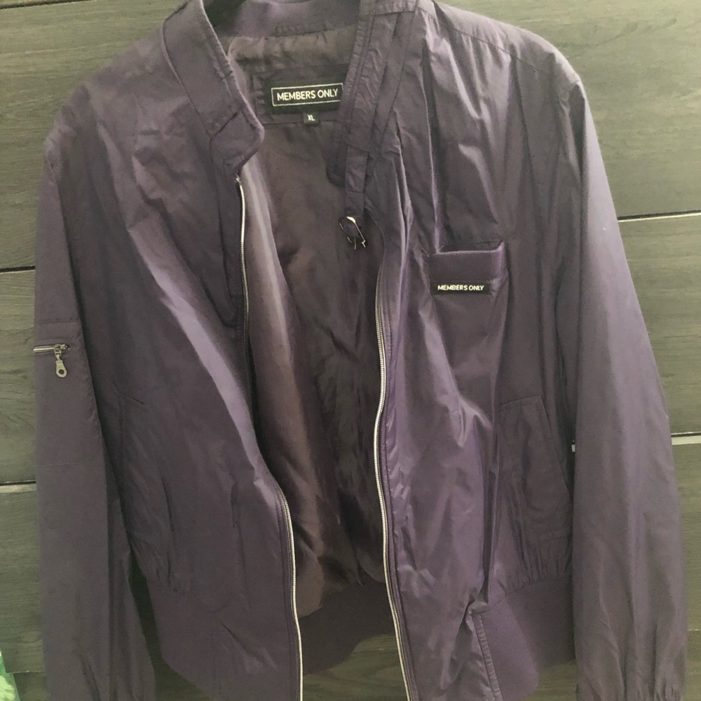 Purple Members Only windbreaker jacket